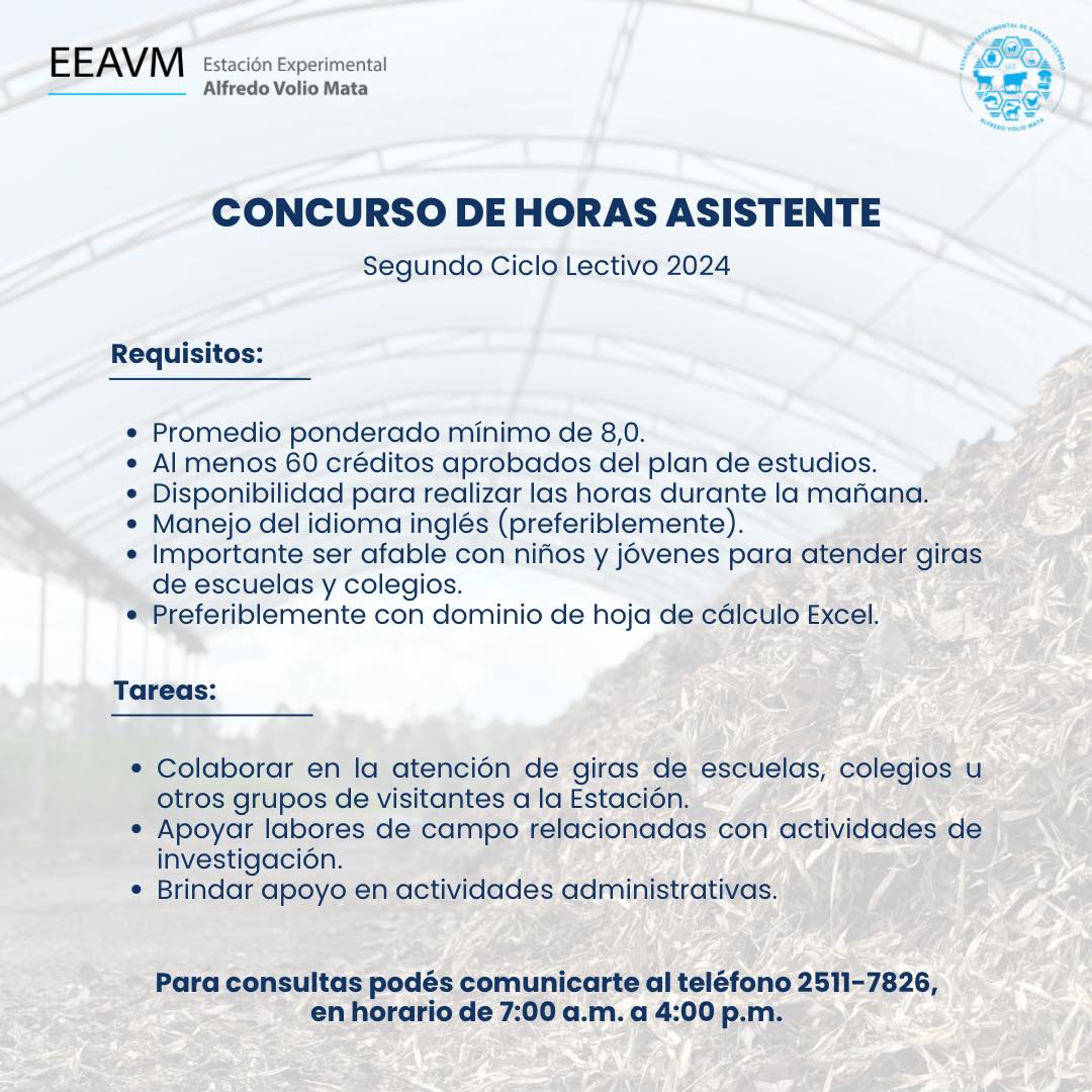 ¡Concurso de Horas Asistente en la EEAVM!